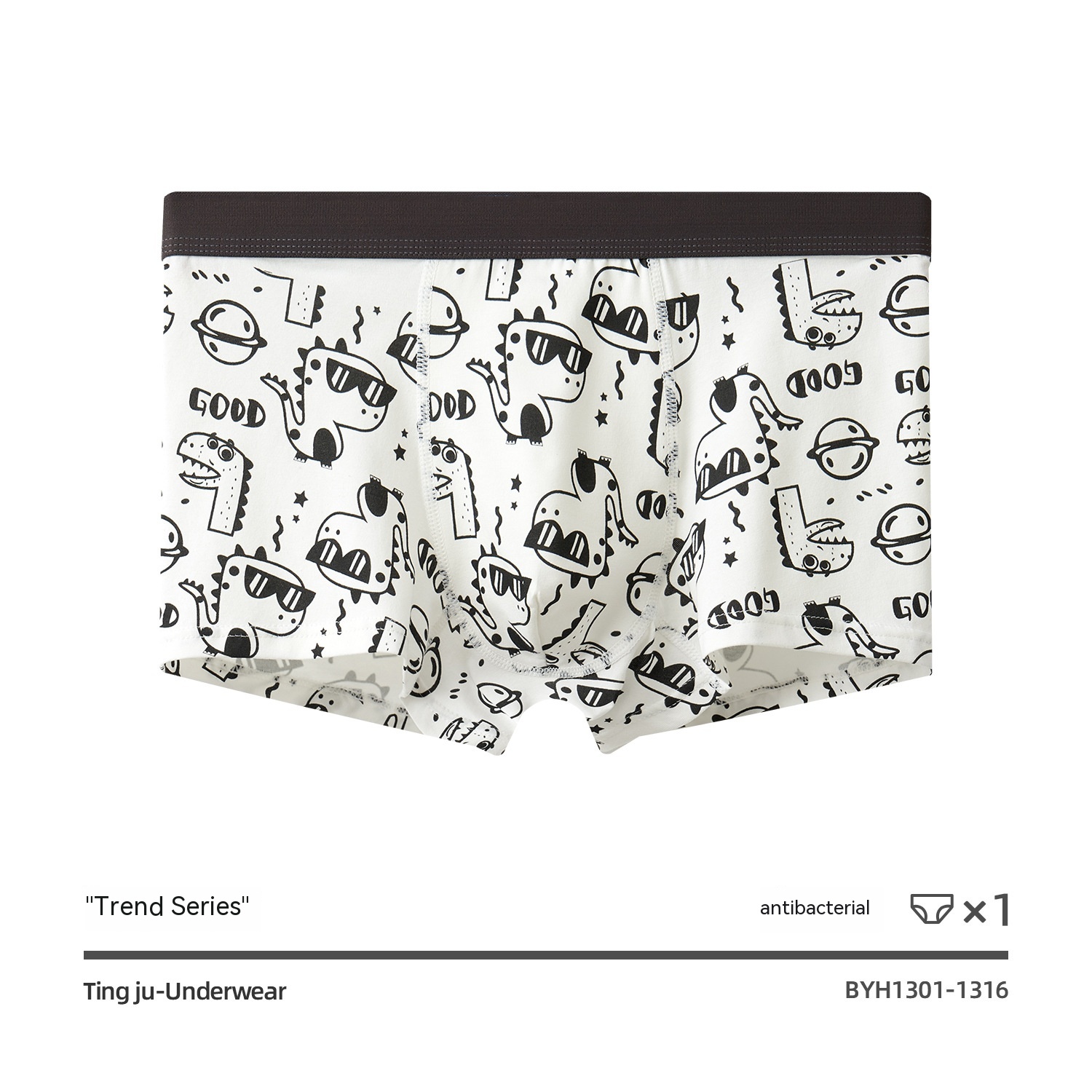 Men's Underwear Pure Cotton Teenagers Boxer Mid Waist