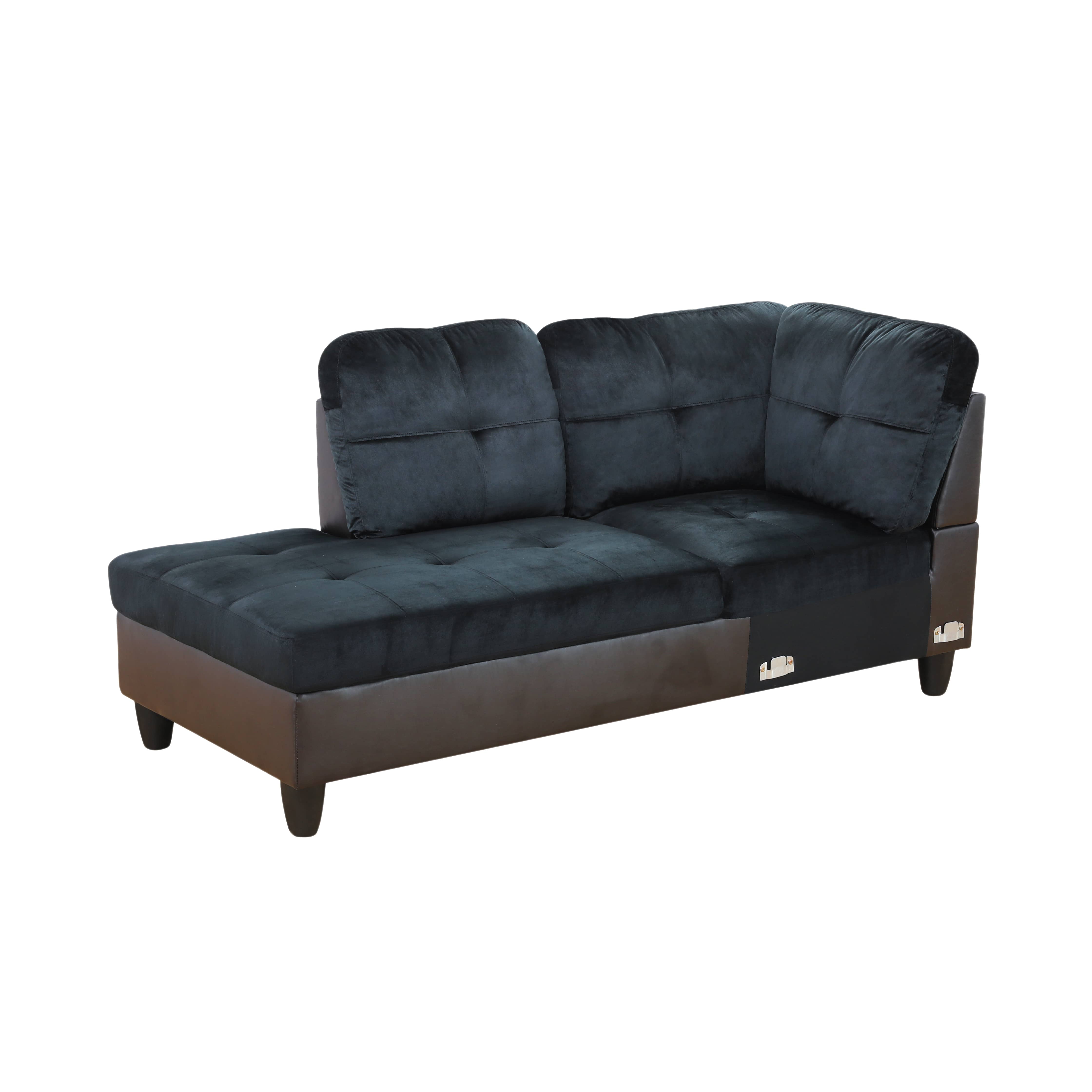 Pickup Only--Dark Blue And Brown Color Lint And PVC 3-Piece Couch Living Room Sofa Set