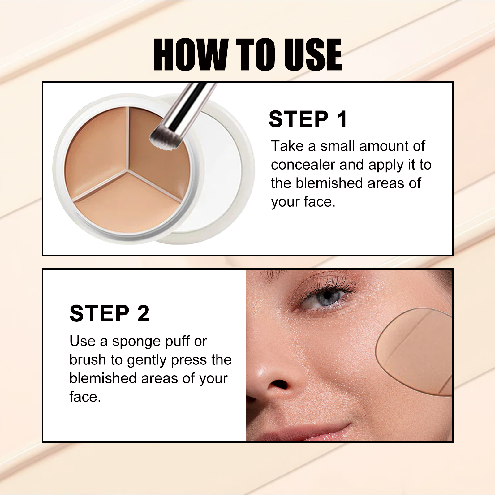 EELHOE Concealer Covers Facial Imperfections Such As Tear Troughs, Dark Circles, And Blemishes To Create A Clear And Natural Makeup Look. image 4