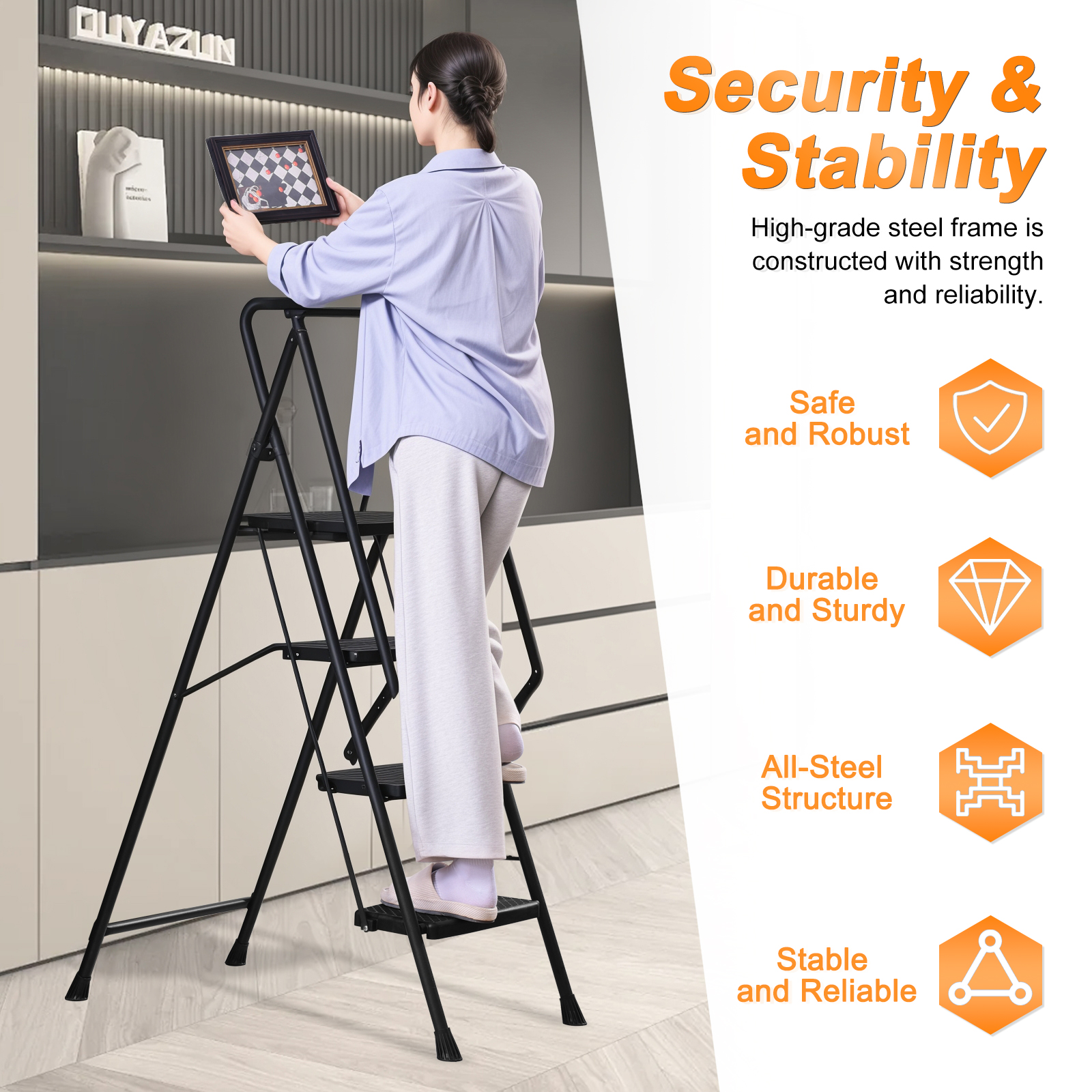 Multi-Purpose Step Ladder With Sturdy Frame For Easy Storage — foto 4