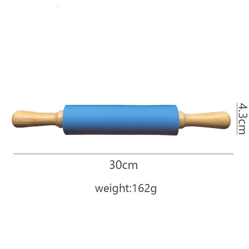 Title 21, Rolling Pin Silicone Rolling Wooden Handle Nood...