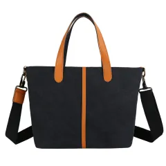 Handbag Single Shoulder Crossbody Large Capacity Tot Bag - Black - View 1