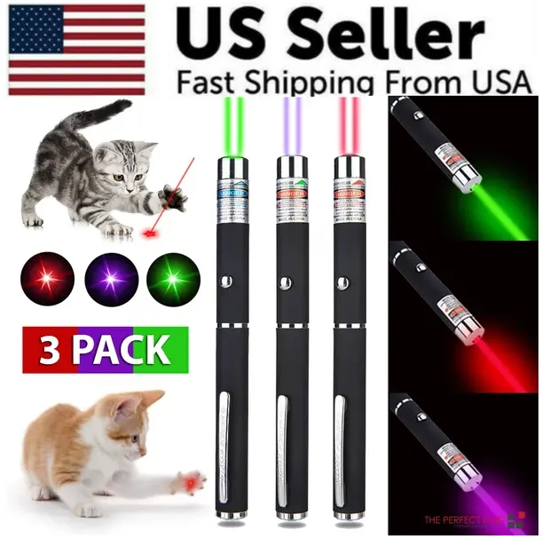 3 Packs 900Mile Laser Pointer Pen Green