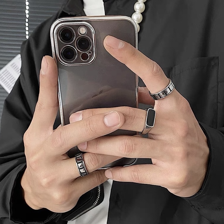 Small Design Simple Retro Light Luxury Dark Titanium Steel Men