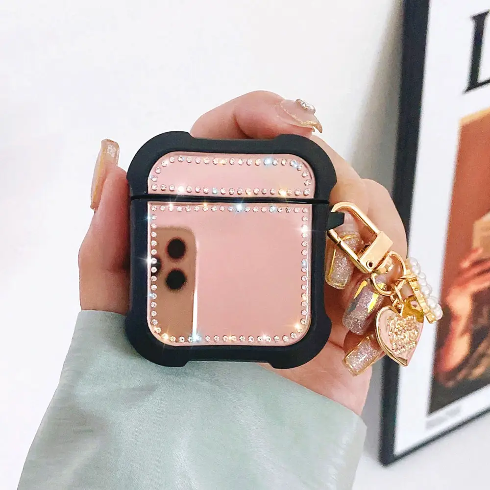 Water Drill Mirror Earphone Case Protective Cover