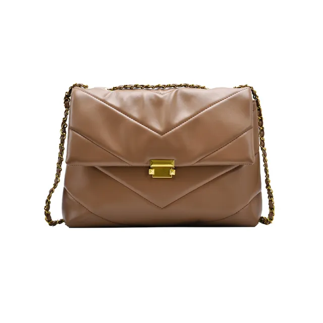 Autumn And Winter Tote Underarm Bag Large Capacity Caramel Color - Shop at LoveMi