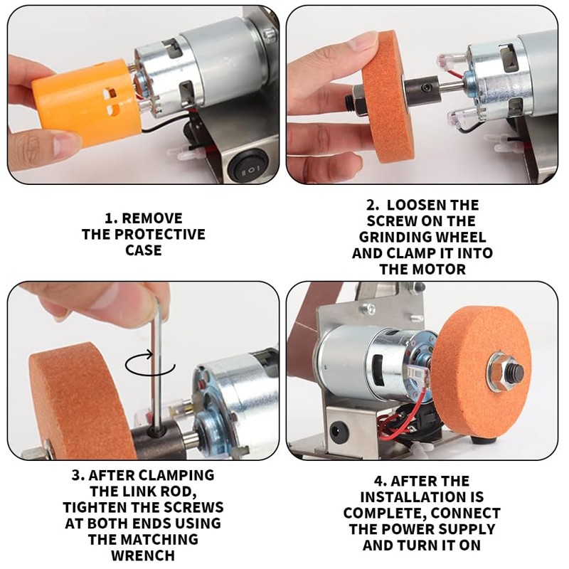 Mini Electric Belt Sander Grinder DIY Polishing Machine Sanding Tools Kit C — image 5