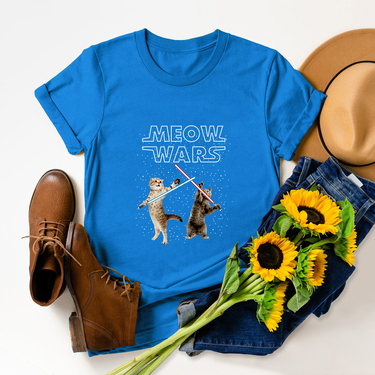 Women's Daisy Print Casual Top Short Sleeve T-shirt