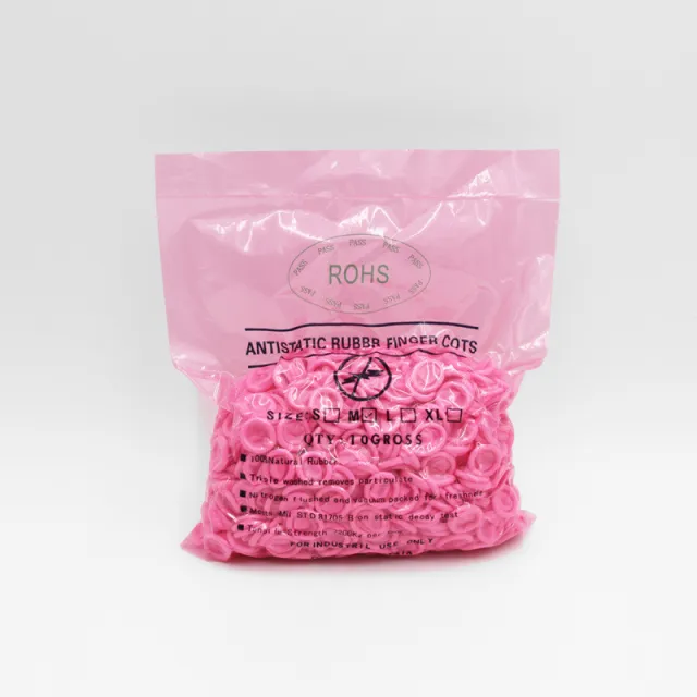 Powder Free Latex Finger Cots Hand Protection Pink 500G 1Pack - Shop at LoveMi