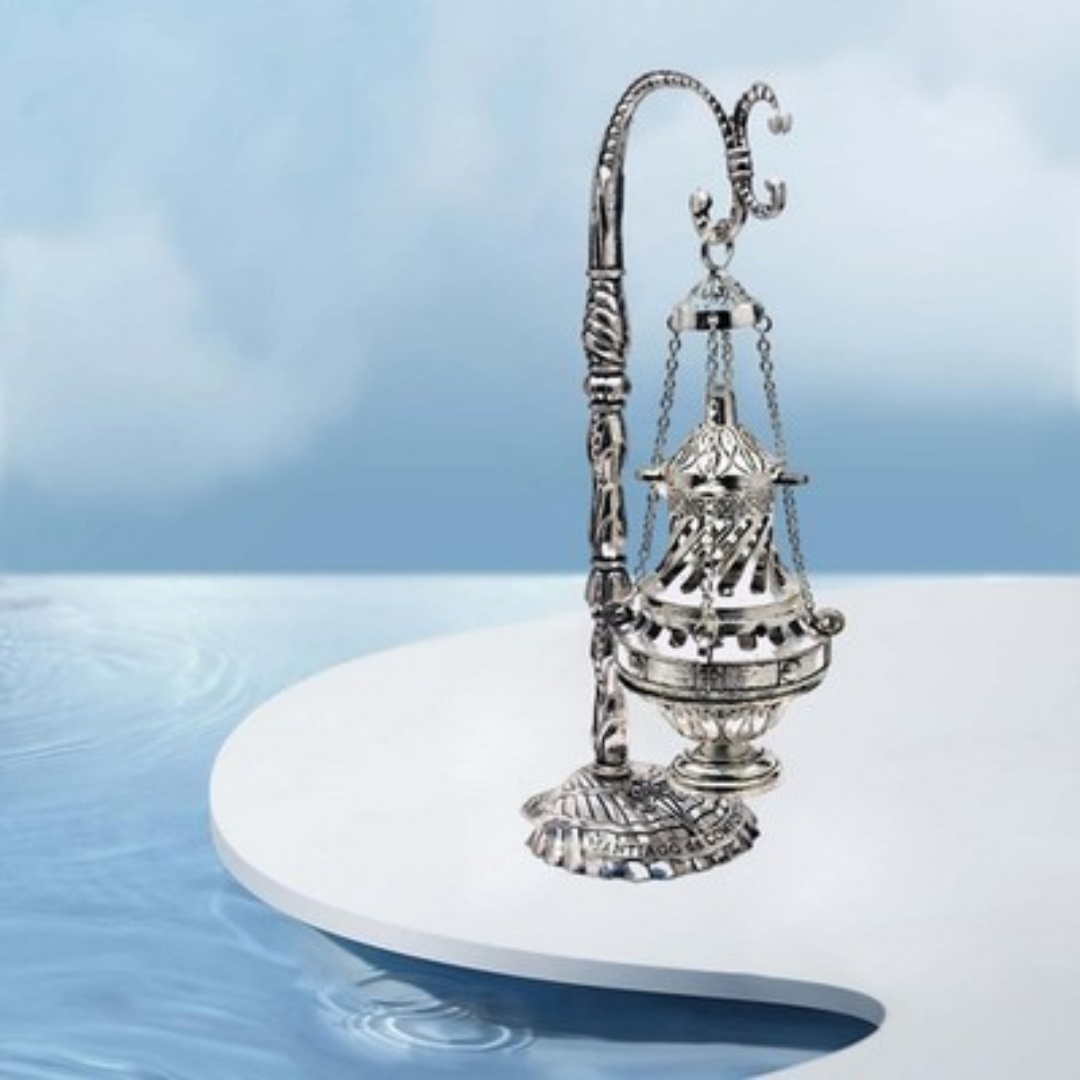 Baosity Ornate Catholic Church Hanging Censer, Charcoal Incense Burner — image 5