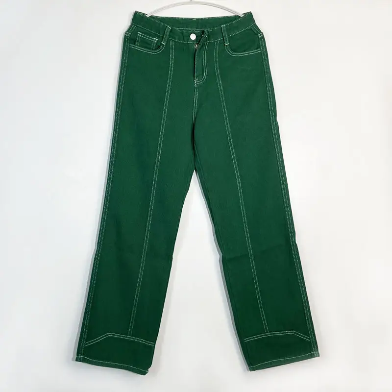 European And American Fashion Topline High-waisted Straight-leg Pants