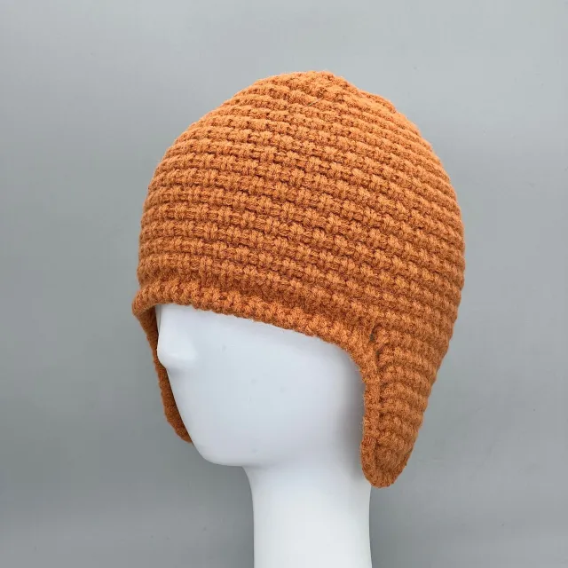 Knitted Wool Hat Warm And Cold Riding Orange - Shop at LoveMi