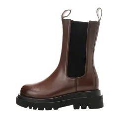 Martin Boots Women's Tide High-top British Locomotive Chimney Platform - Brown - View 1