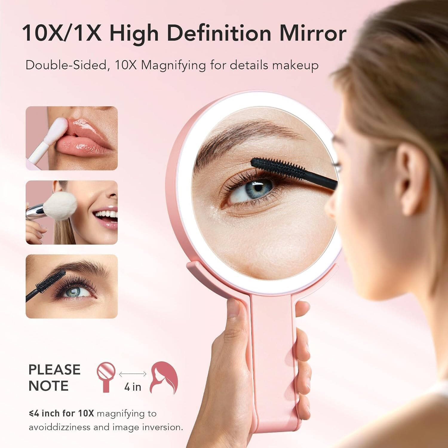 Makeup Mirror With Lights,Dual-Sided Magnifying Light, 3 Colour Modes Lighted — image 8