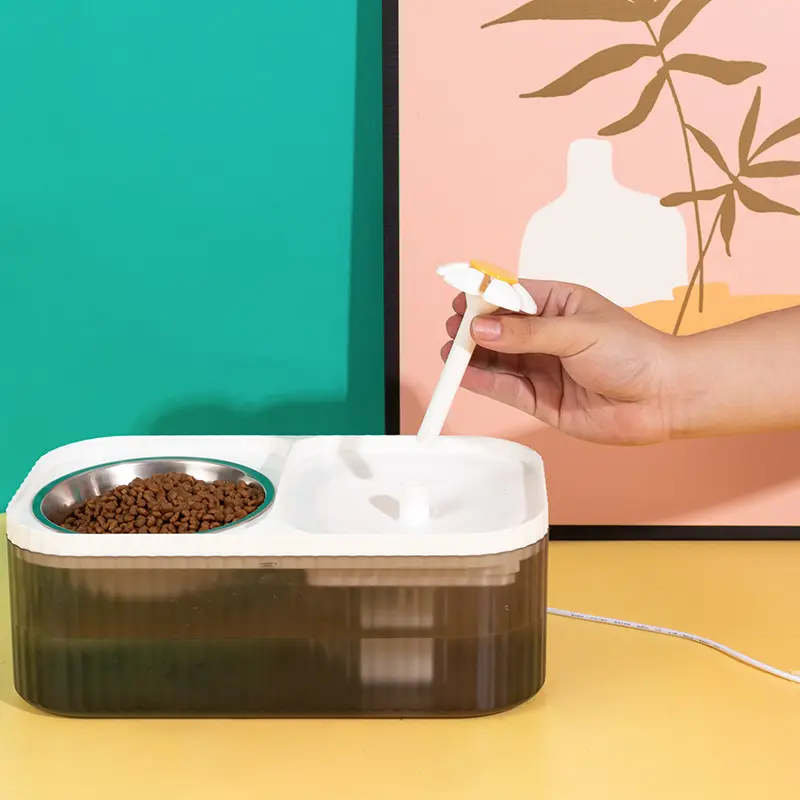 Cat Automatic Feeder Large Capacity Small Flower
