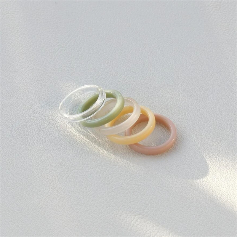 Title 4, Resin Candy Colored Semi Transparent Circular R...