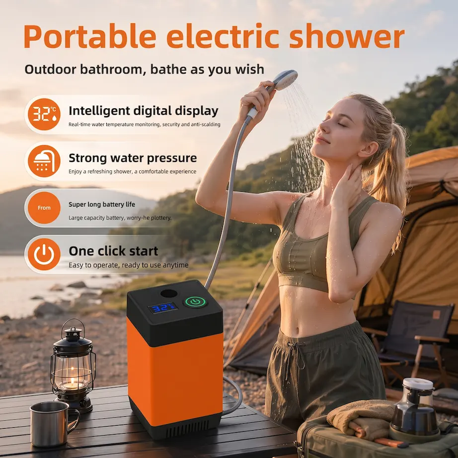 Rechargeable Portable Wireless Self-Priming Electric Shower