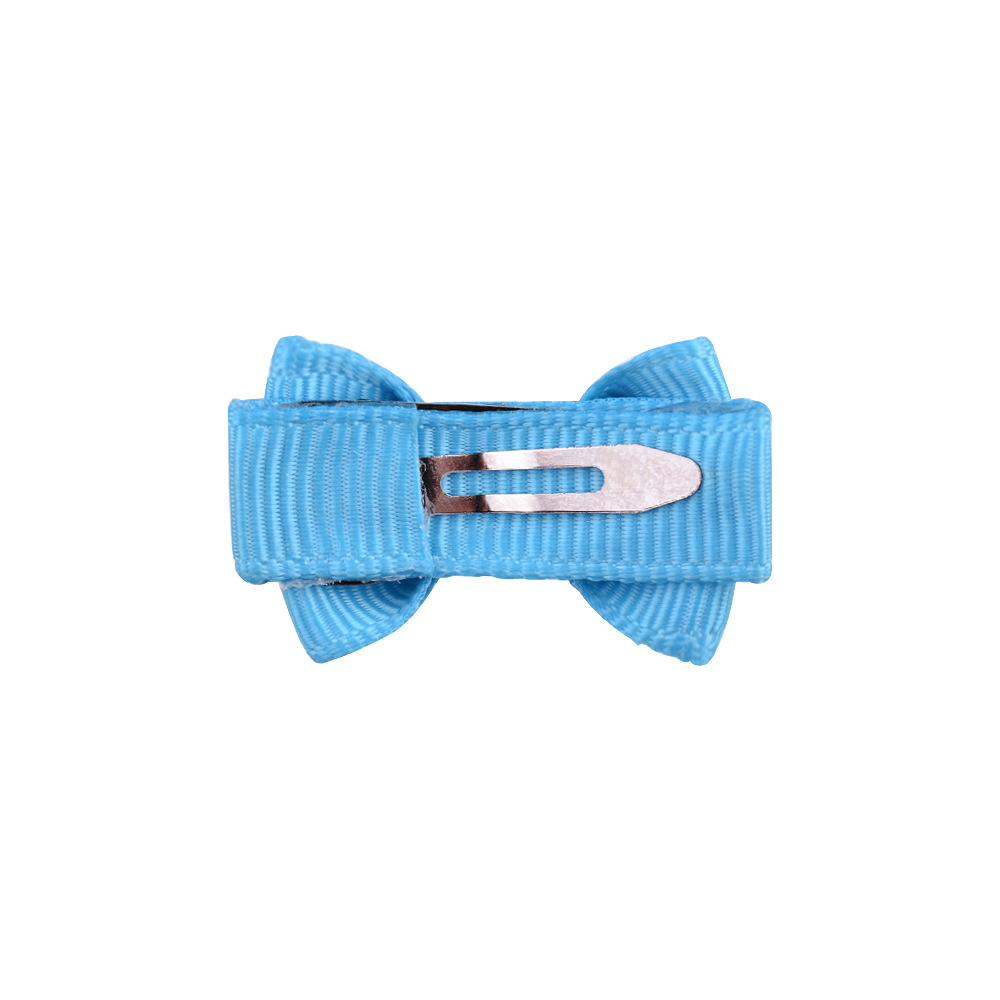 Mini Candy Color Children's Bow Hairpin Pet Baby Fabric BB Clip Water Drop Clip Side Clip 1012