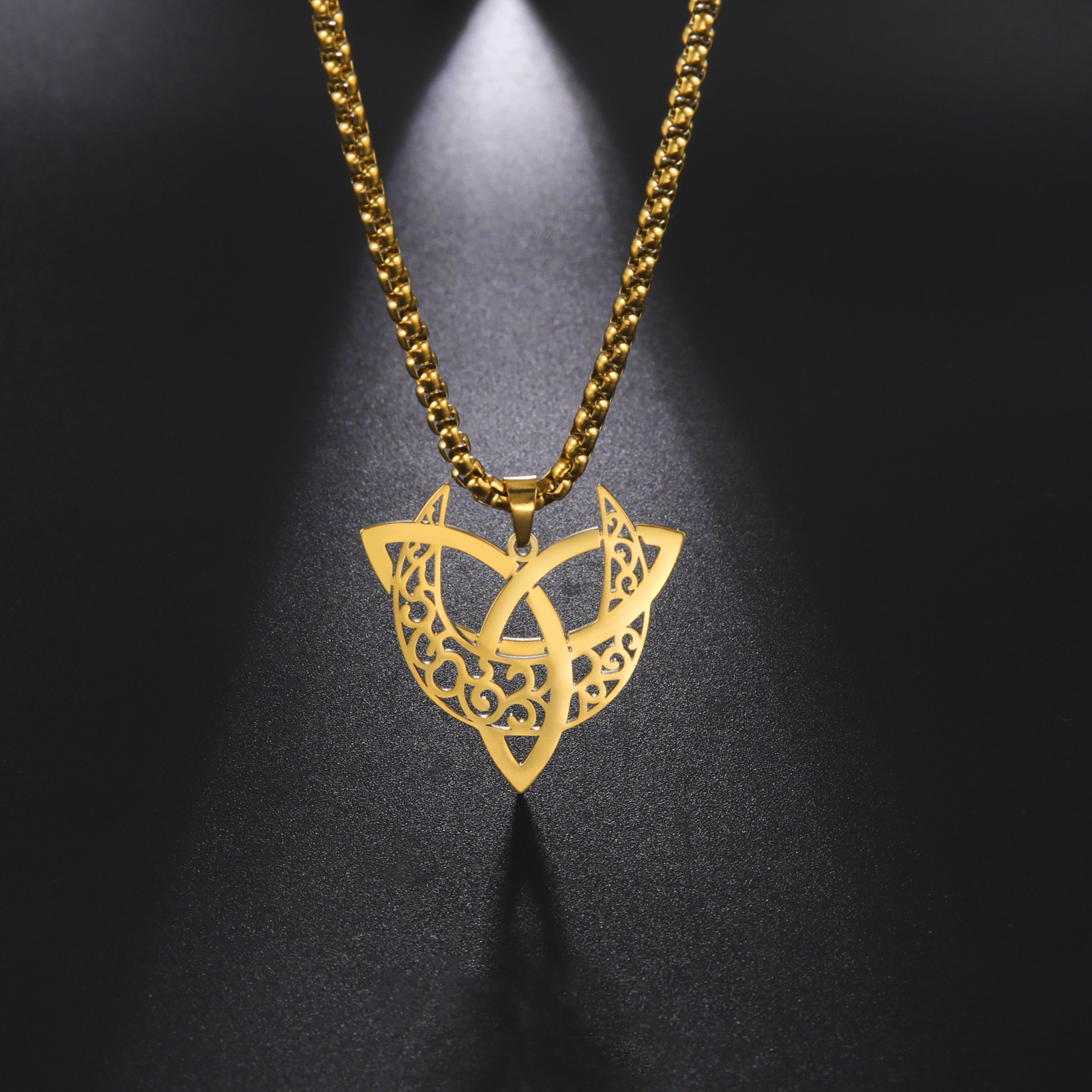 Titanium Steel Hollow Pattern Necklace