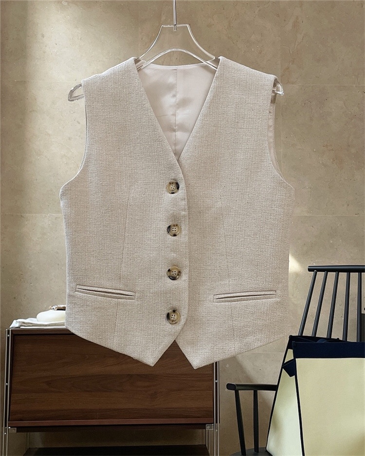 Title 1, Vintage Cotton Hemp Loose Short Vest