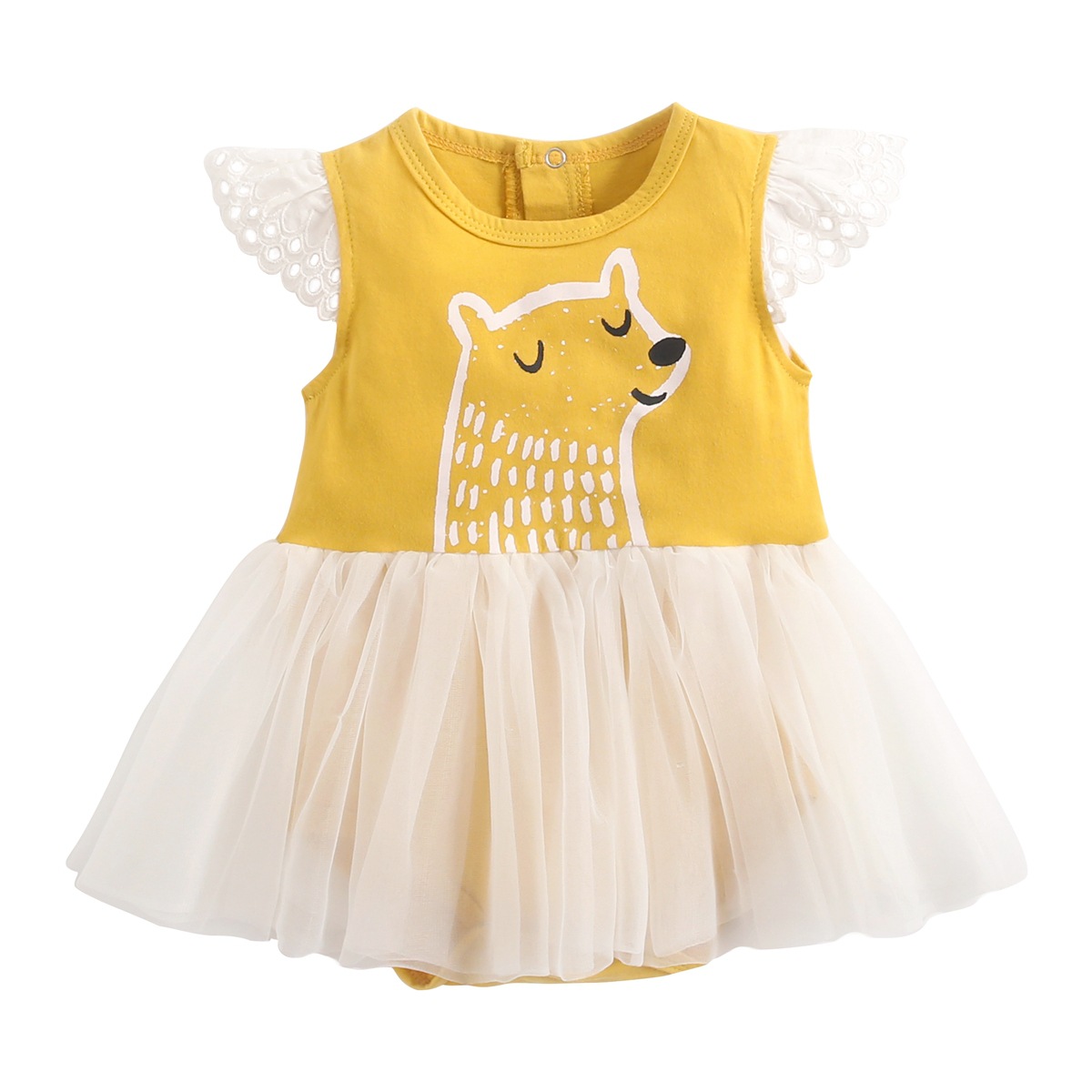 Mesh Newborn Romper Lace Baby Bodysuit - Image 3