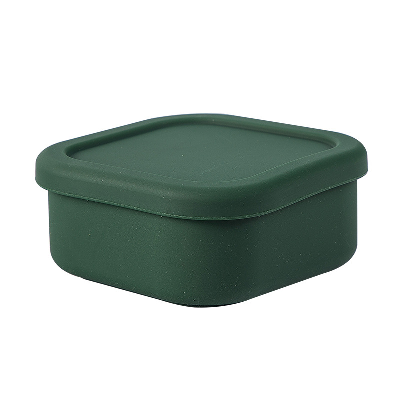 Title 4, Silicone Square Fresh-keeping Lunch Box Microwa...