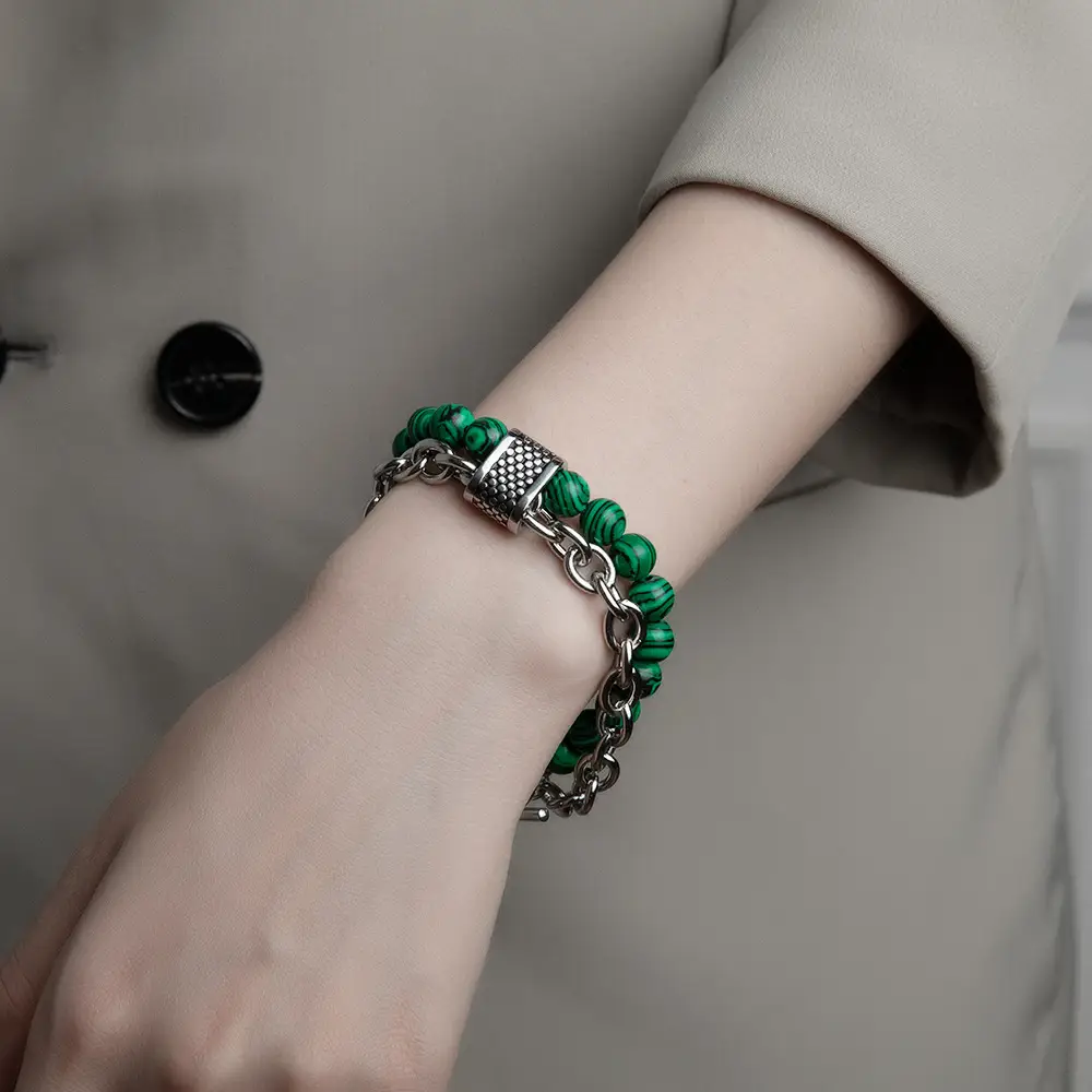 Cool Wind Natural Stone Bead Bracelet For Men And Women