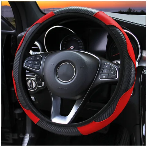 Car Steering Wheel Cover Carbon Fiber Sports Model Without