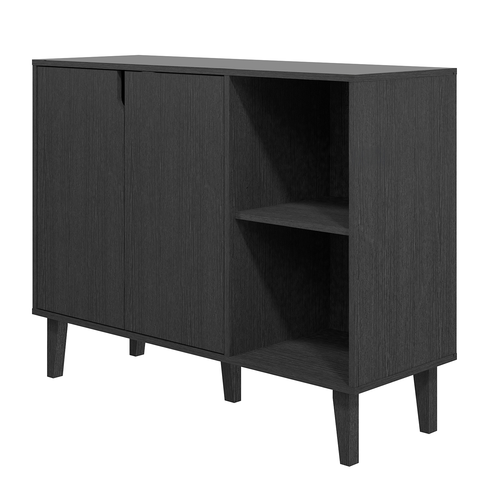 Sideboard Wood Storage Accent Cabinet TV Stand Home Bar Buffet With 2 Doors — image 6