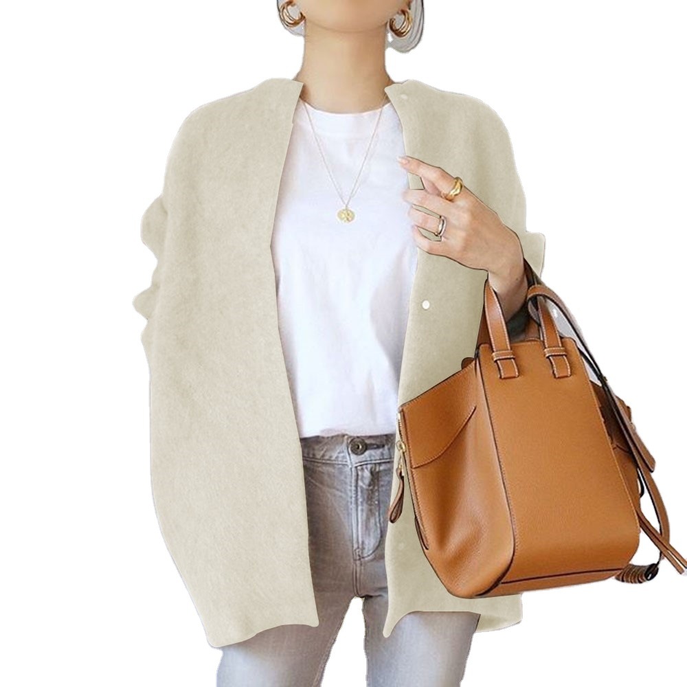 Mid-length Solid Color Sweater