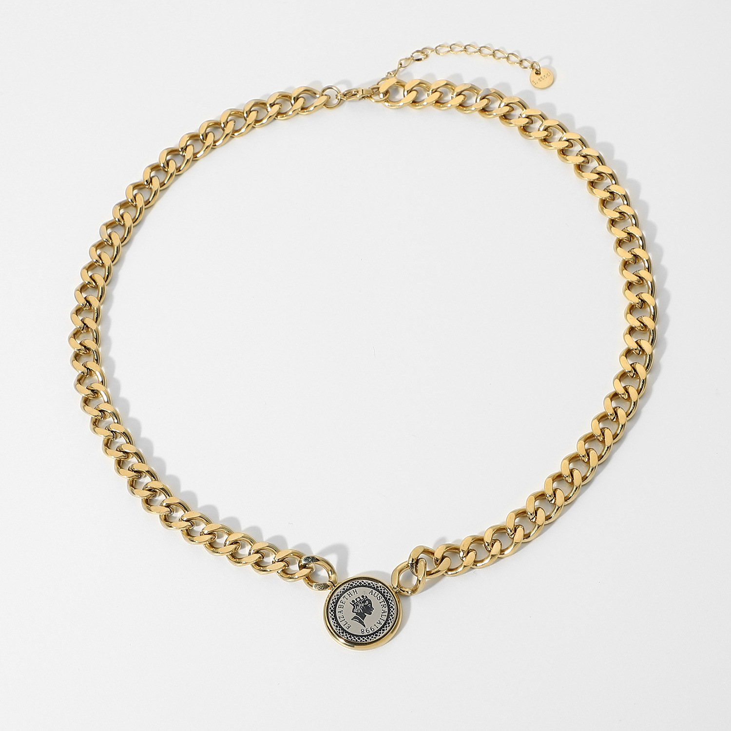 European And American INS Net Red With The Same Character Head Pendant Necklace