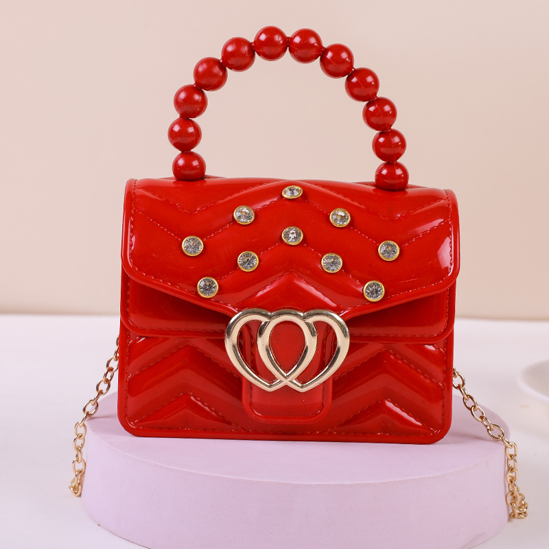 One Shoulder Messenger Mini Chain Key Pearl Jelly Bag — foto 9