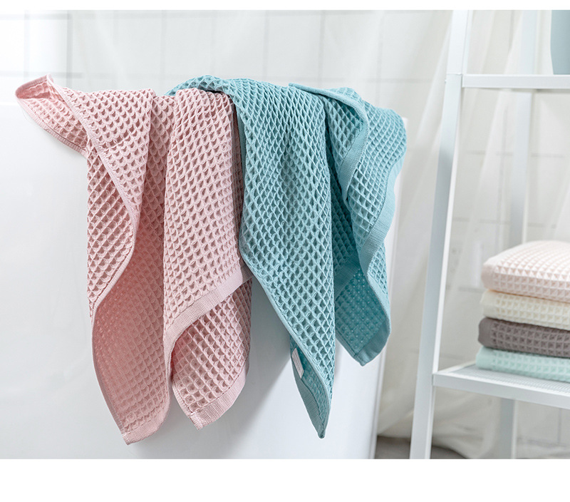 Title 1, Waffle Soft Cotton Bath Towel Is Not Easy To Lint