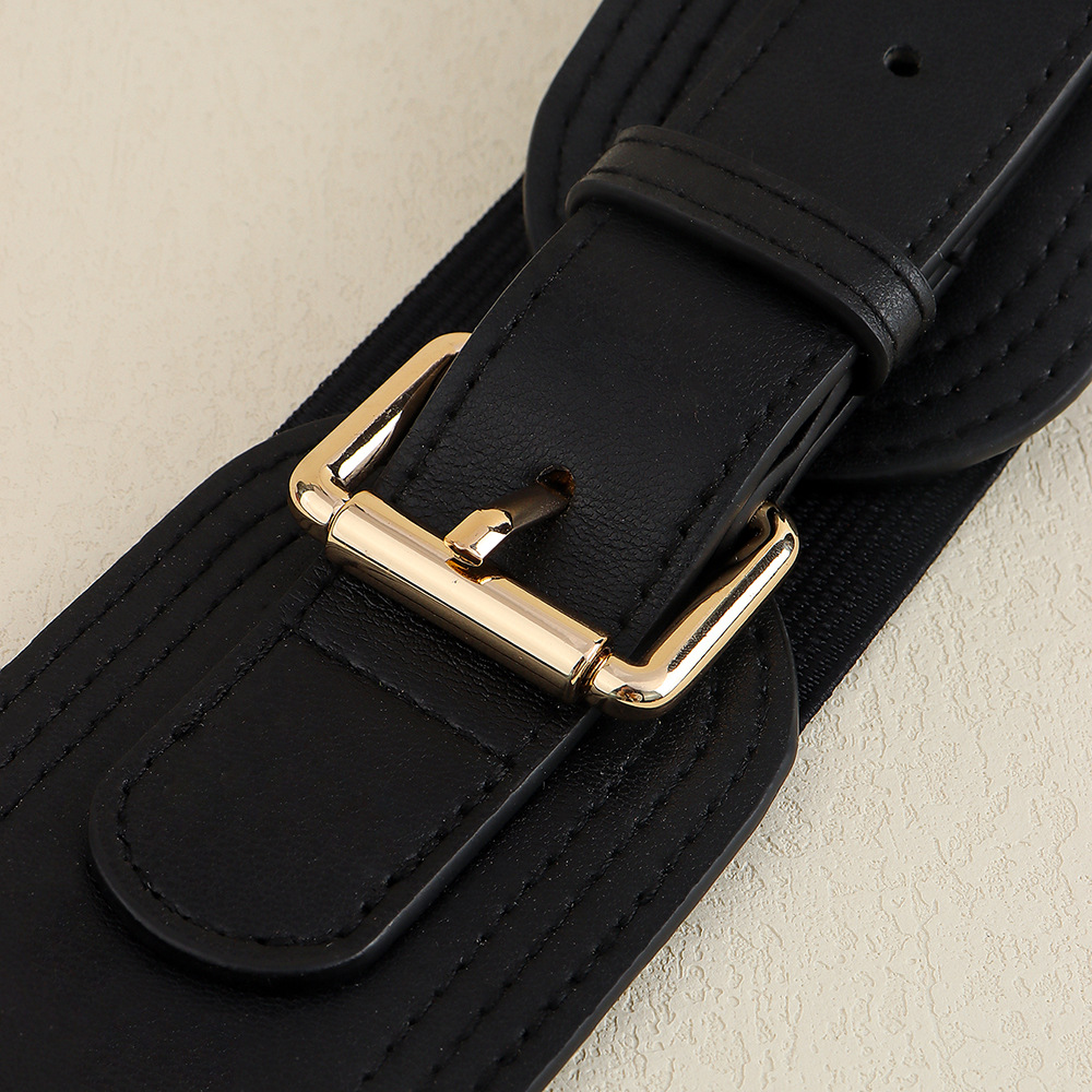 Title 8, Elastic Waist Seal Square Pin Buckle All-match ...