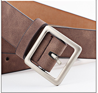 Title 1, All-match Square Buckle Pu Fashion Trend Belt