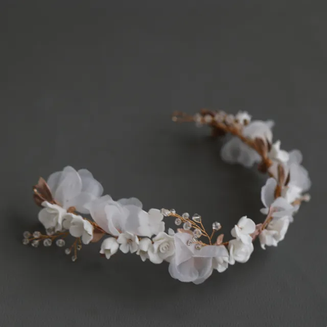 Women's Fashion Ceramic Flower Hair Band Gold - Shop at LoveMi
