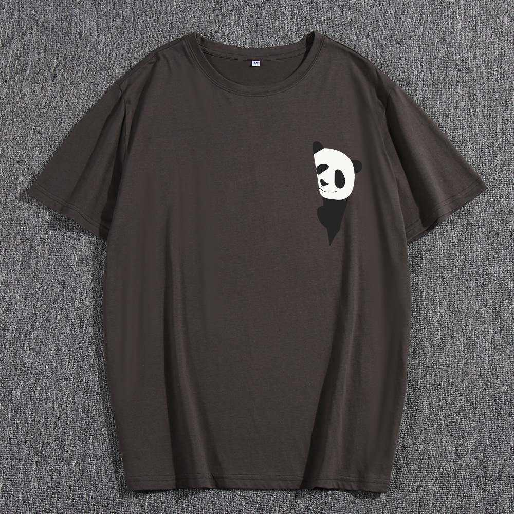Panda Simple Cotton Short-sleeved T-shirt