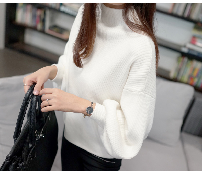 Korean Style Loose Puff Sleeve Loose Pullover