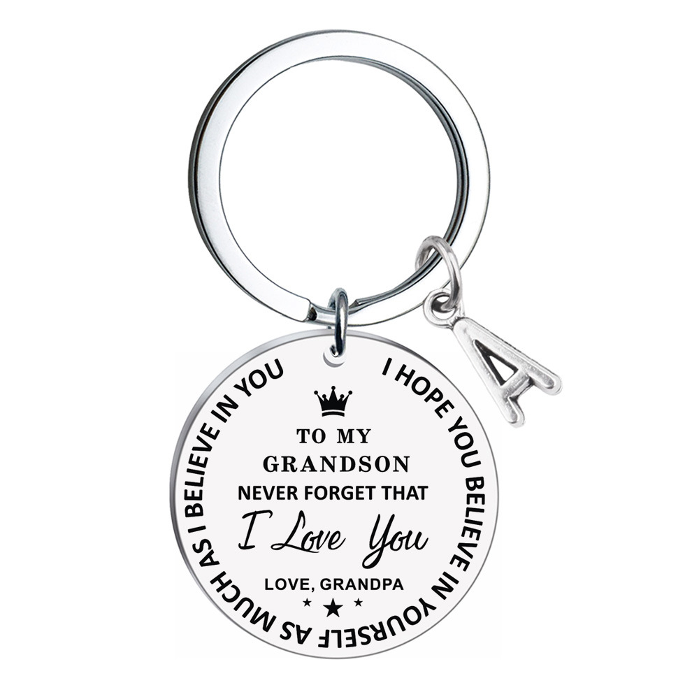 Stainless Steel Jewelry Round Brand Keychain Mom Daughter - Shop at LoveMi