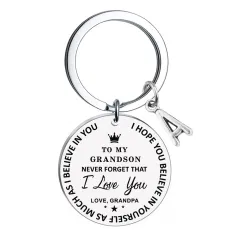 Stainless Steel Jewellery Round Brand Keychain - Mom Daughter - View 1