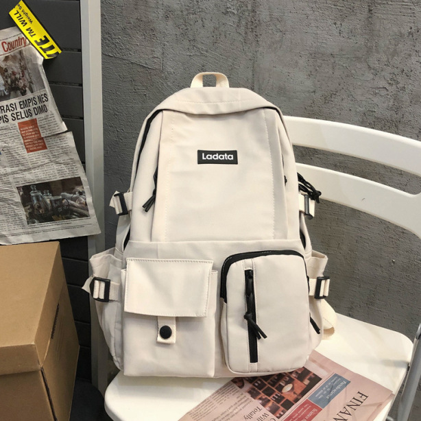 Simple Multi-pocket Backpack Students Anti-theft Junior High School College Schoolbag Casual Large Capacity Computer Bags