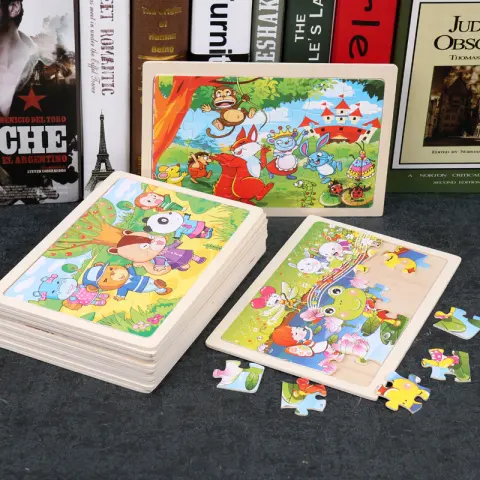 Cartoon Pictures 24 Pieces of Wooden Jigsaw Puzzle