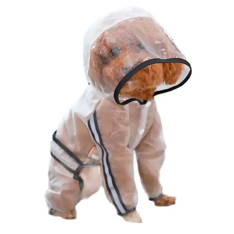 Dog Raincoat Four-legged Waterproof All-inclusive Teddy Bichon Shiba Inu Puppy