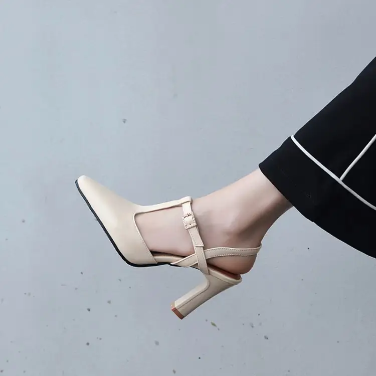 European And American Summer New Women's Shoes Thick High-heeled Sandals