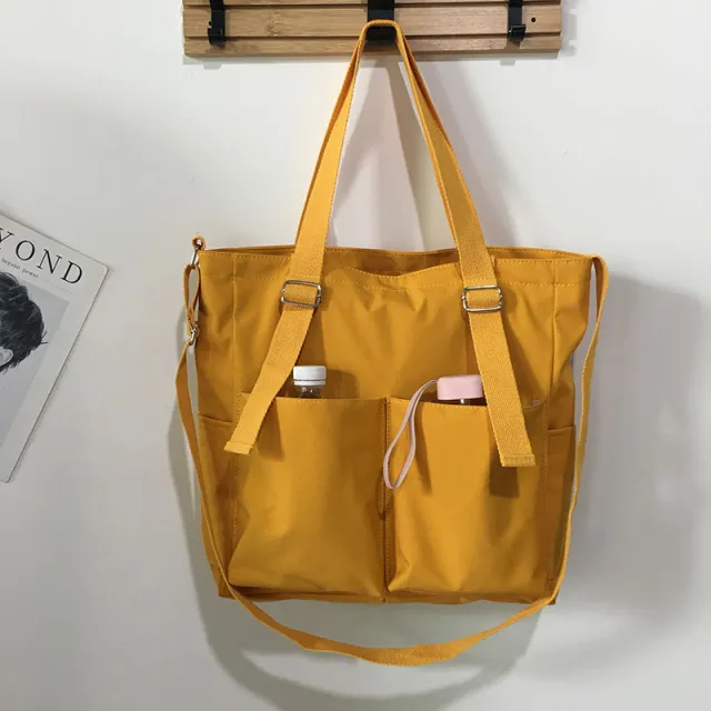 Waterproof Bag Large Capacity Canvas Messenger Shoulder Yellow - Shop at LoveMi