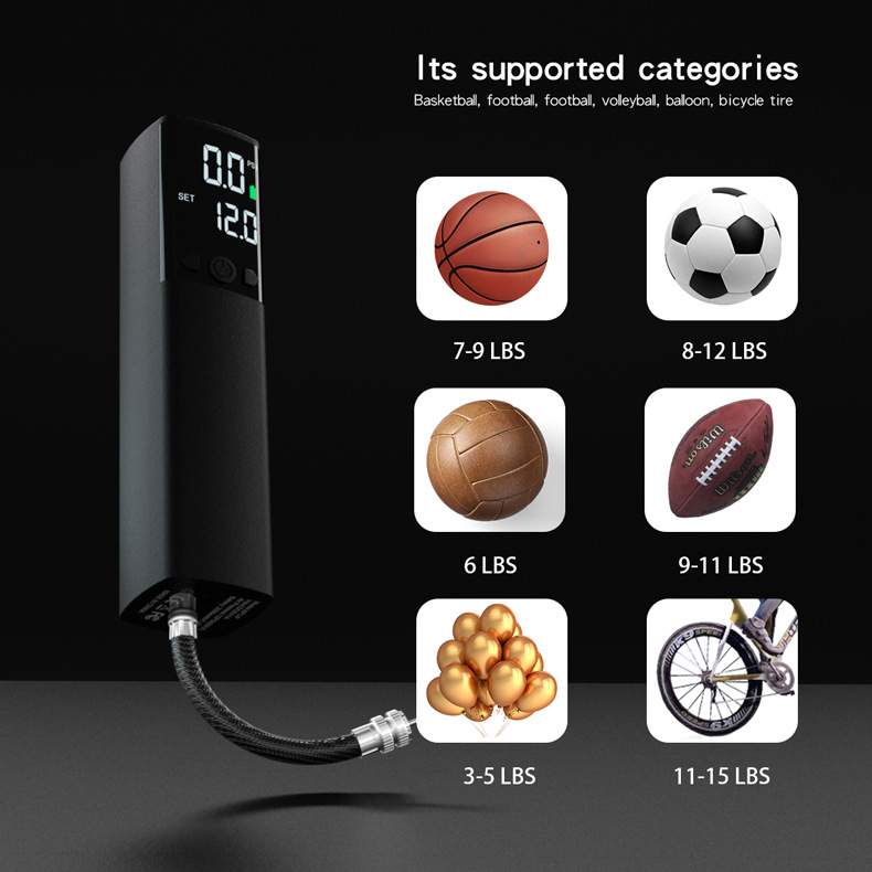 Mini Inflatable Machine, Small Handheld Electric Portable Basketball Inflator — image 4