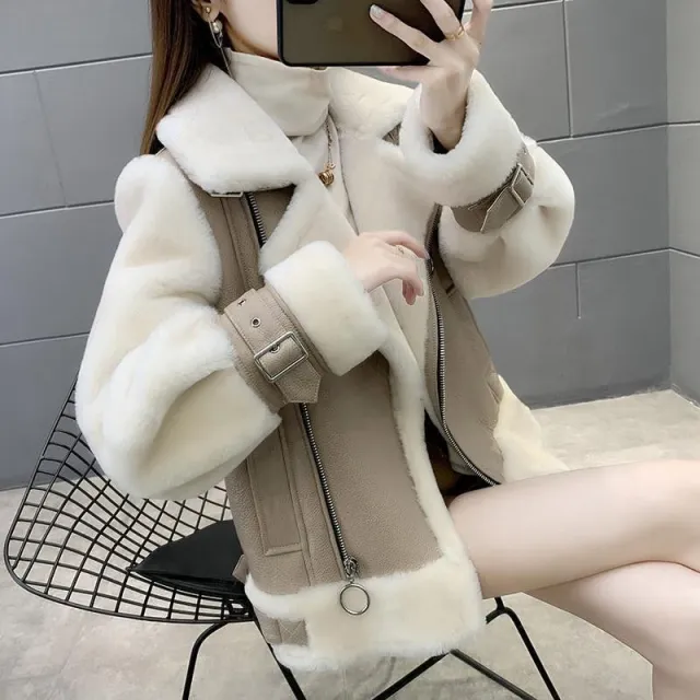 Fat Sister's Short Thickened Winter Padded Jacket White - Shop at LoveMi