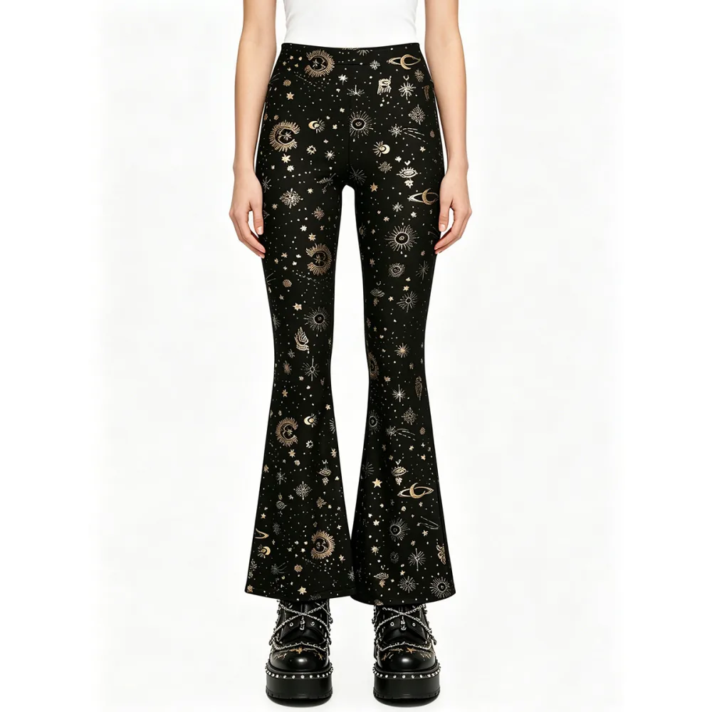 Women's Gothic Celestial Flare Pants