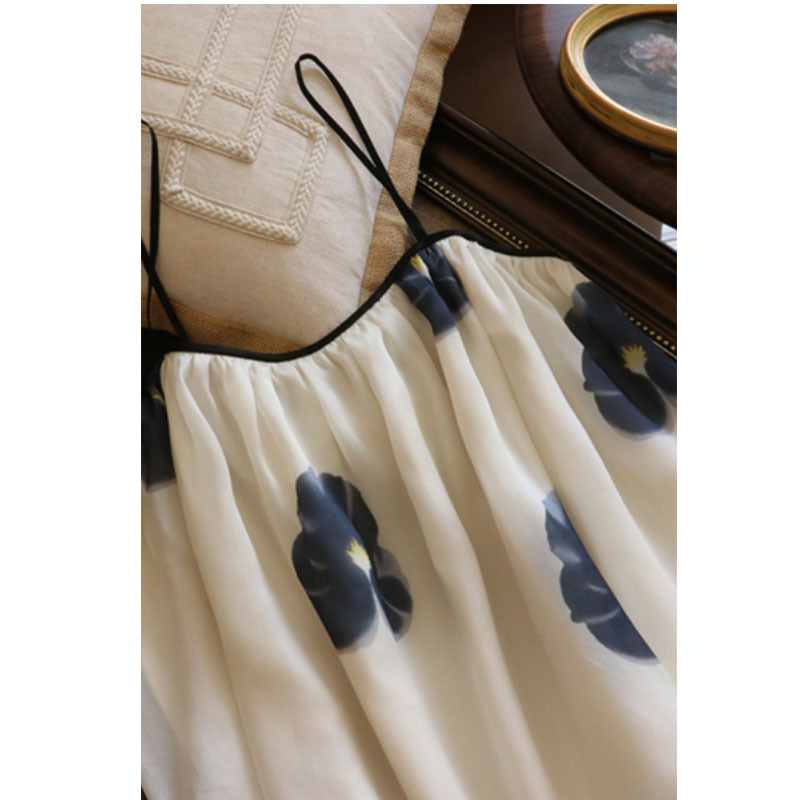 Heavy Industry Custom Dyed Flower Camisole With Word Neck