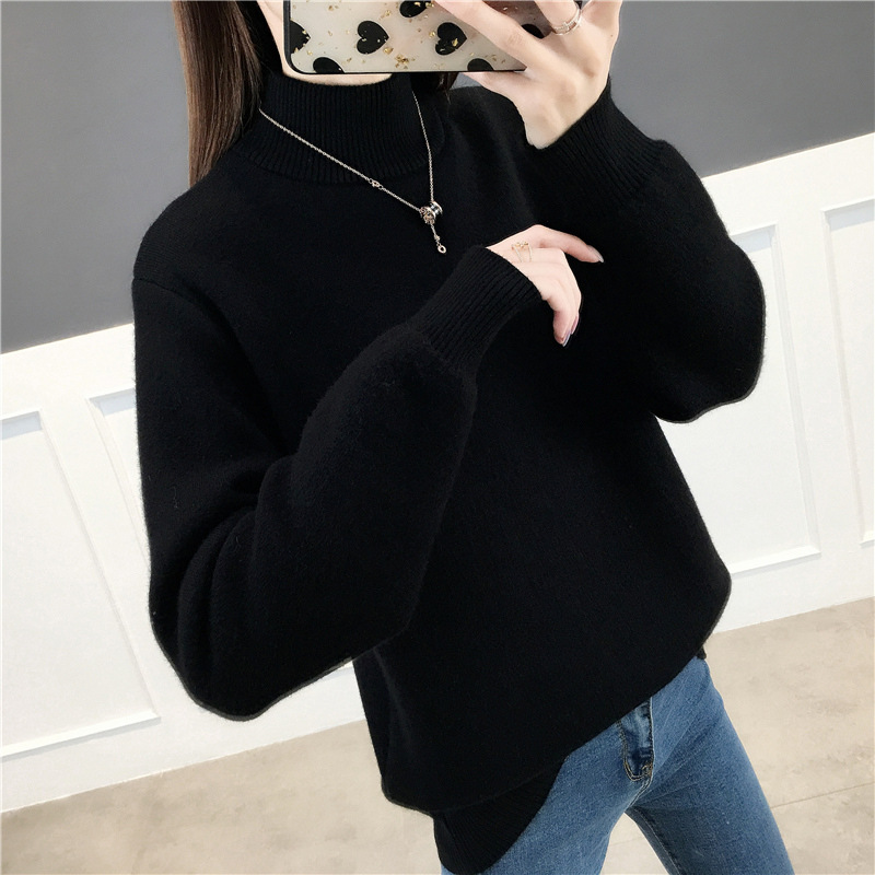 Title 3, All-in-one Velvet Half Turtleneck Sweater Ladie...